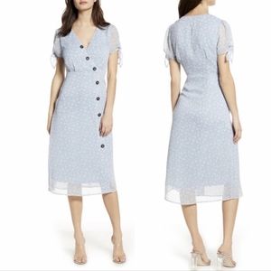 J.O.A. petite floral faux wrap crepe dress size medium